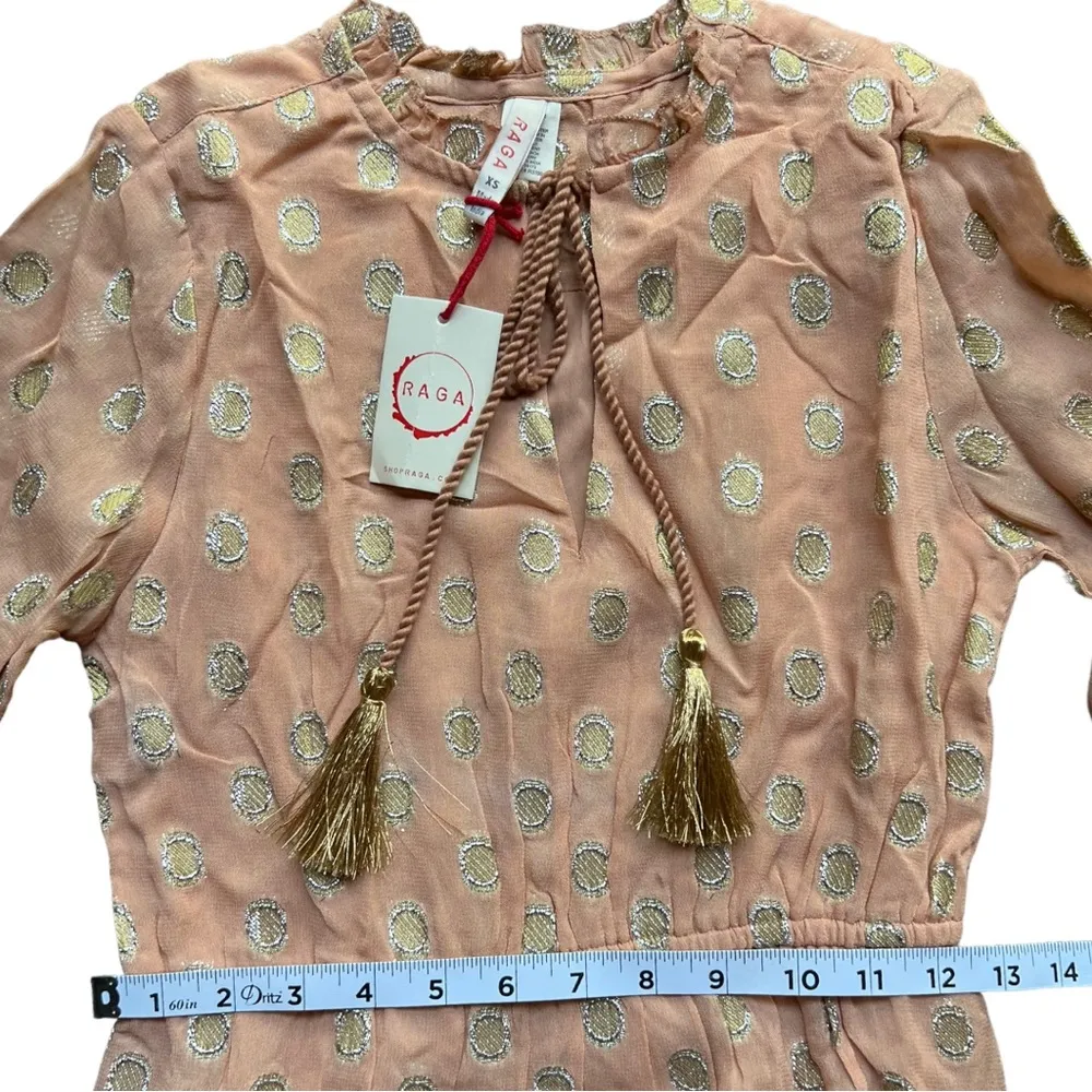 NEW Raga Kenna Womens Metallic Tiered Maxi Dress Size XS - Image 8