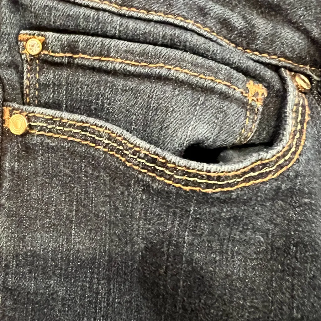 White House Black Market Dark Blue Skimmer Jeans Size 10 EUC - Image 6