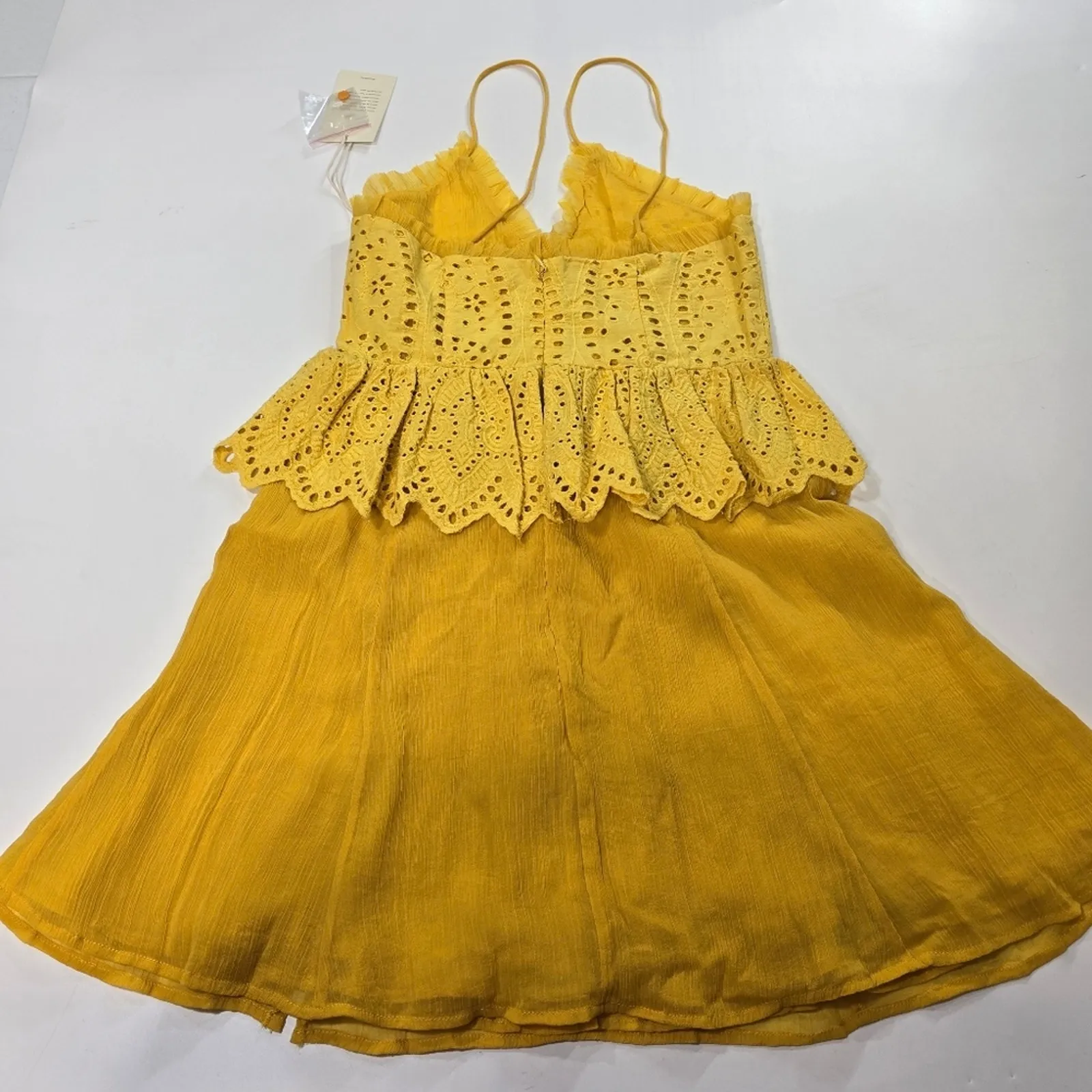 Tularosa Jordina Mini Dress in Cardinal Yellow XXS - Image 12