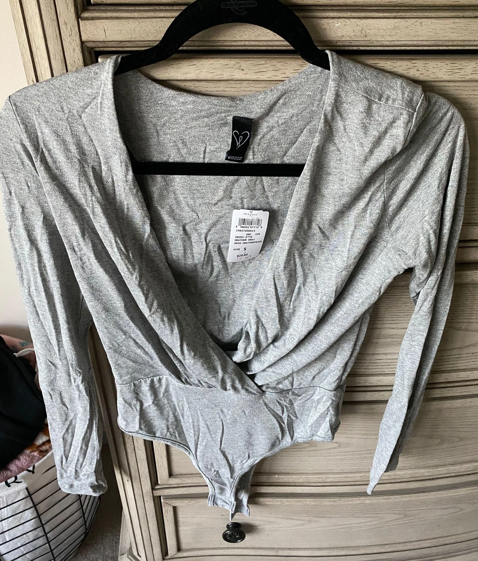 Windsor Grey Plunge Bodysuit - Image 2