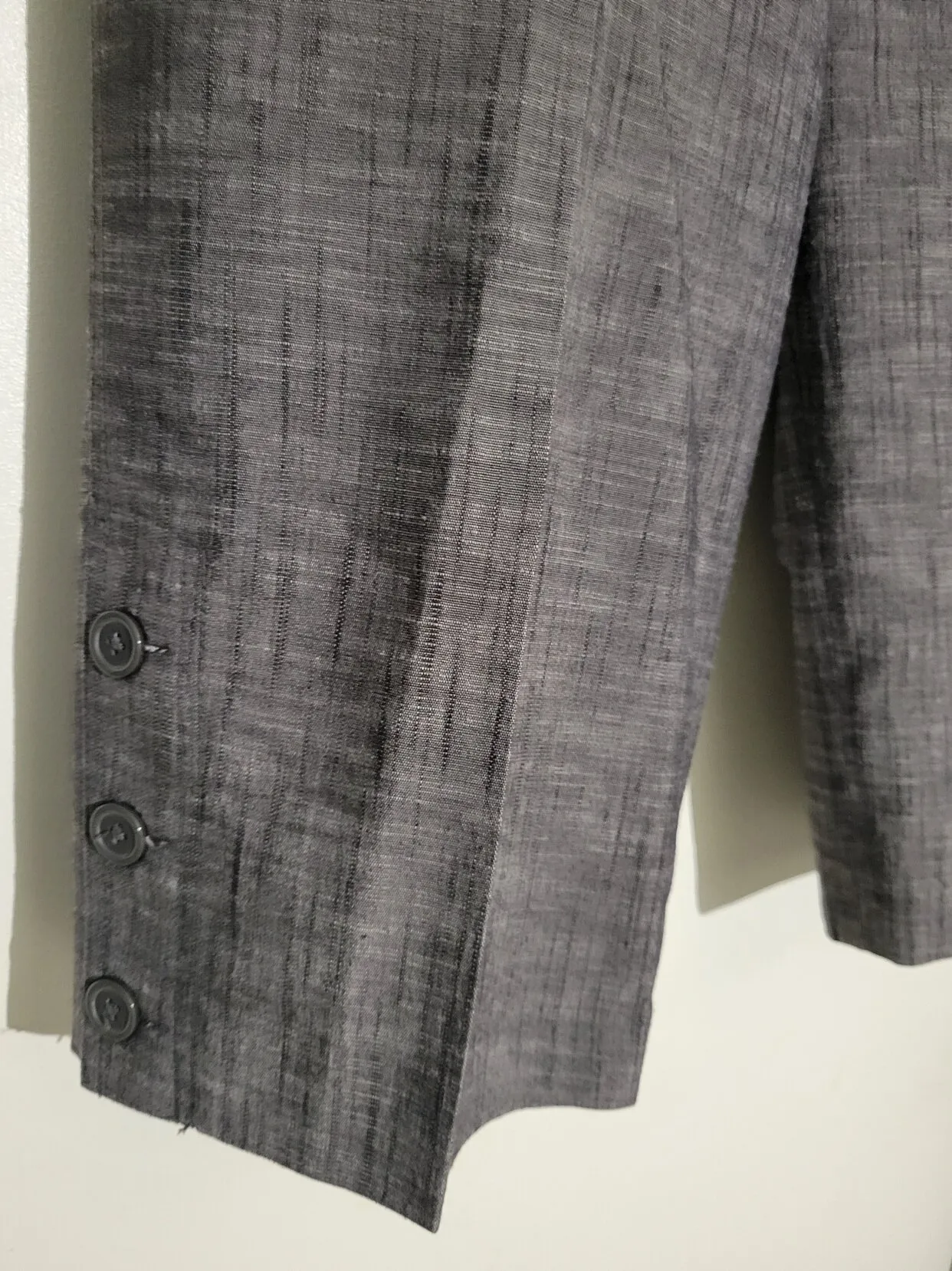 Stretch Gray Cropped Pants size 18W Grey Capri Pants Elastic Easy Dress - Image 6