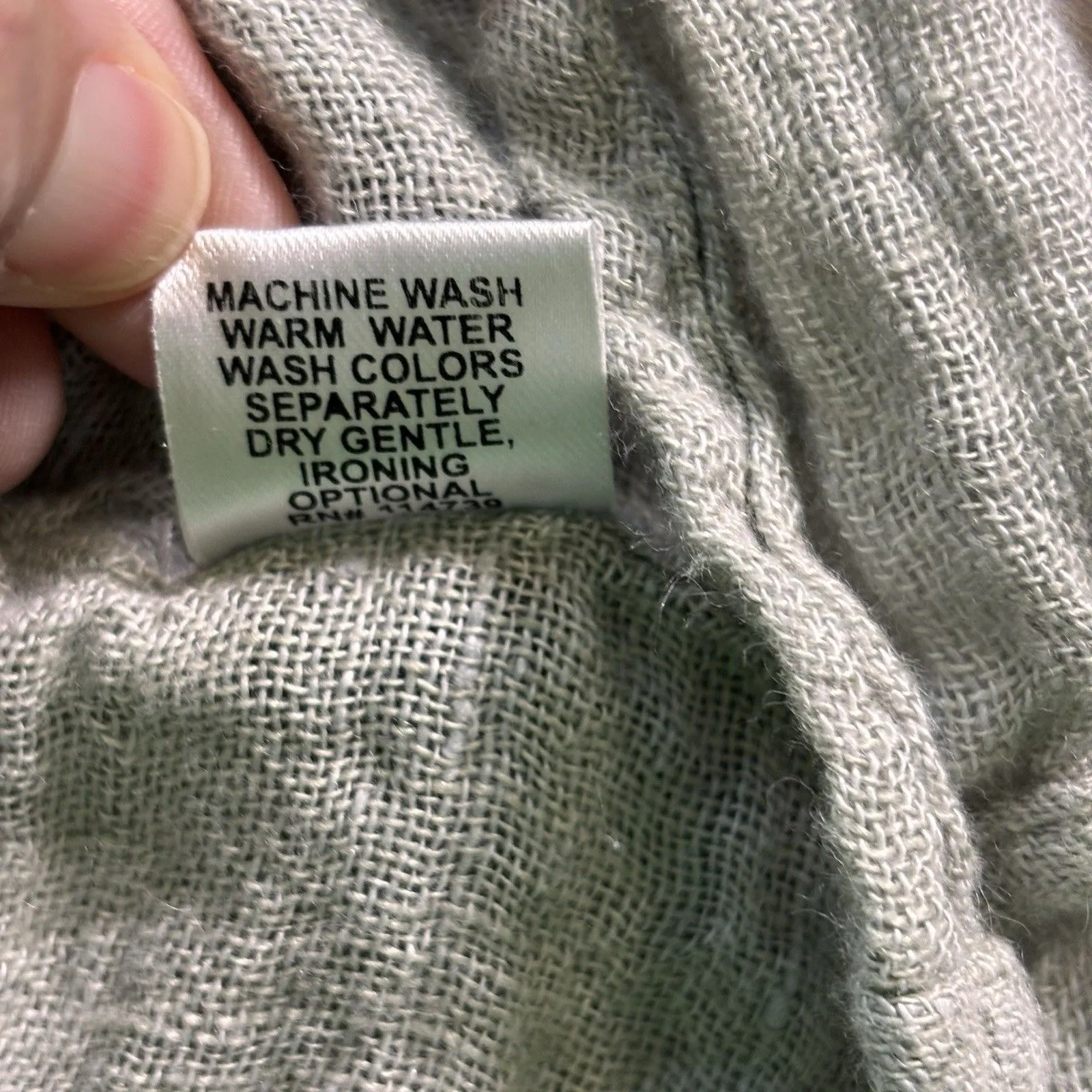 Flax 100% Linen Open Front Tie Cardigan Lagenlook Artsy Jacket Top Cover-Up - Image 8