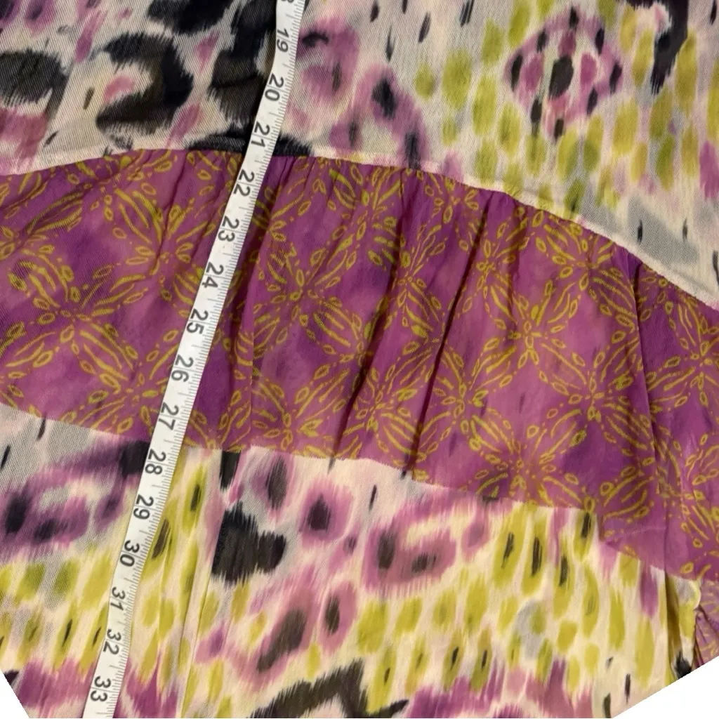 Anthropologie Lilka Watercolor Travel Beach High/Low Strapless Midi Dress - Image 8