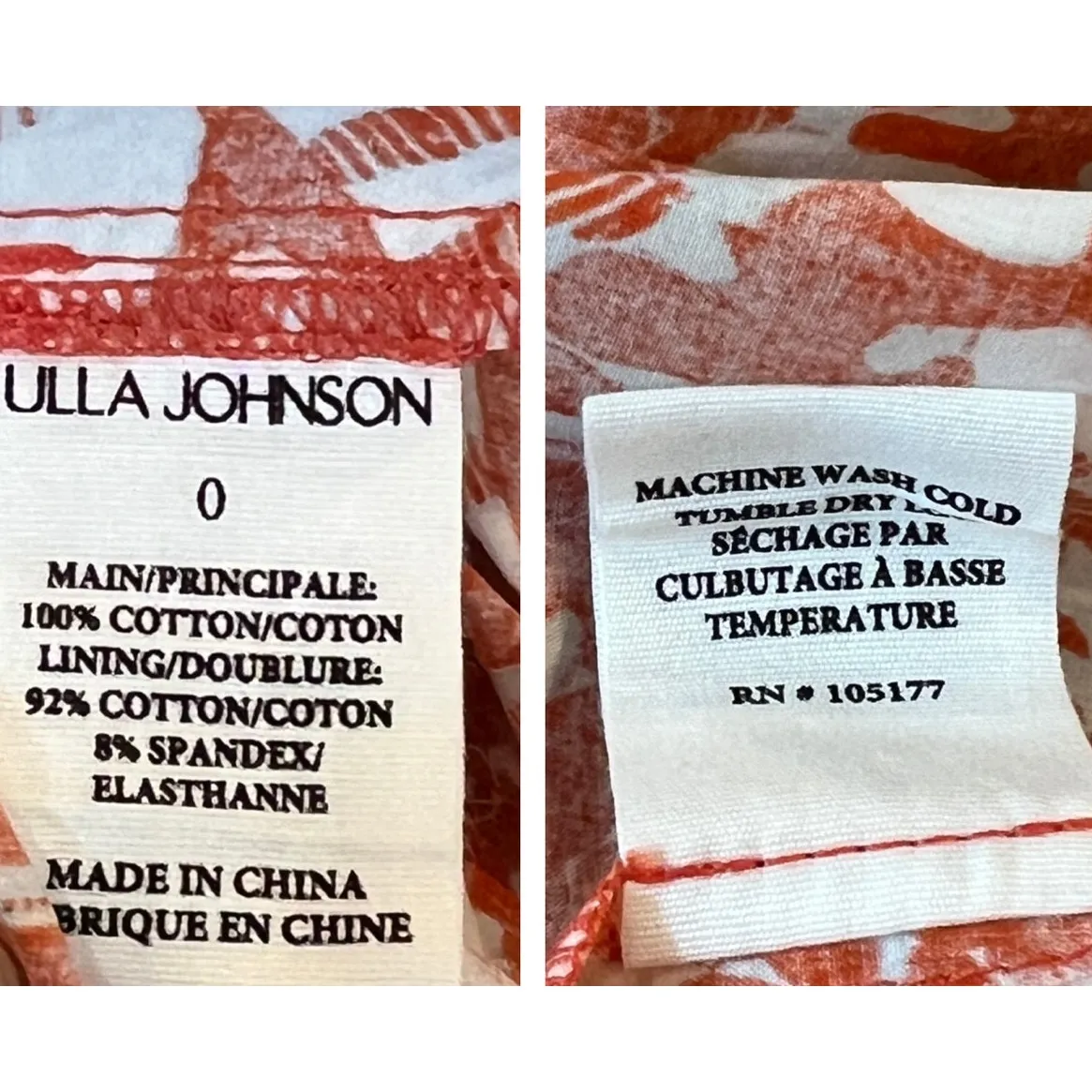 ULLA JOHNSON Alessa Floral Balloon Sleeve Cotton Midi Dress Size 0 - Image 13