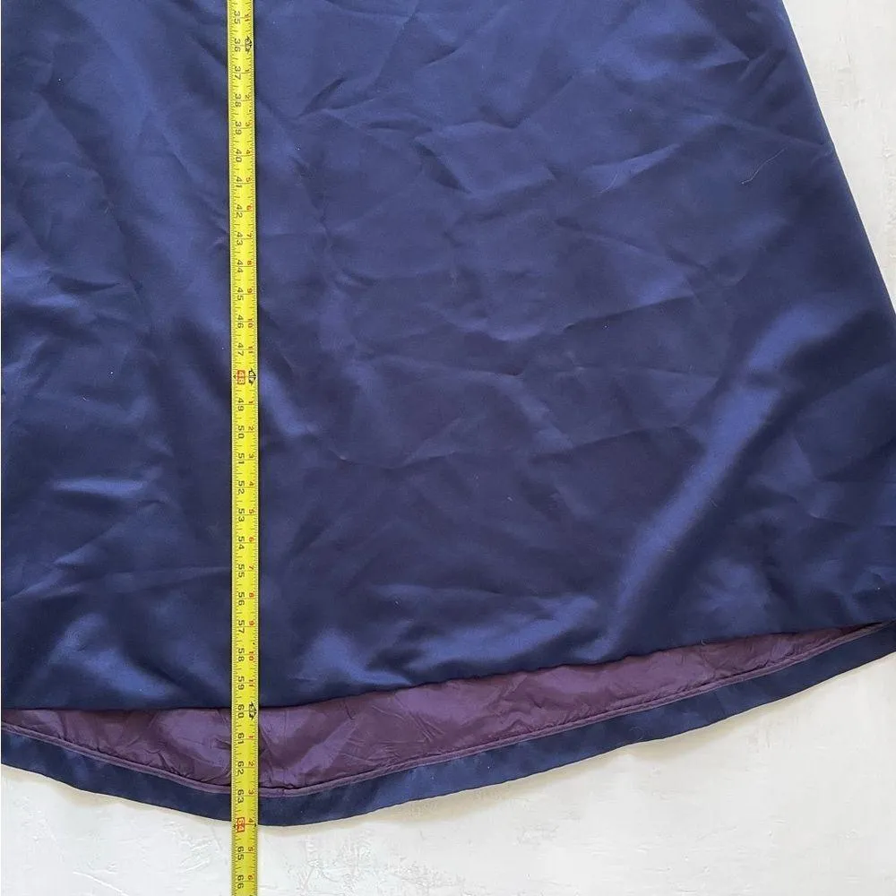 Vintage  Navy Blue Ballgown Dress Iridescent Fit n Flare Size XL - Image 8