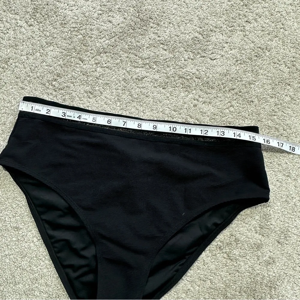 NWT Cupshe Women’s Black Halterneck Bikini Top M & High-Waisted Bottoms Set L - Image 12