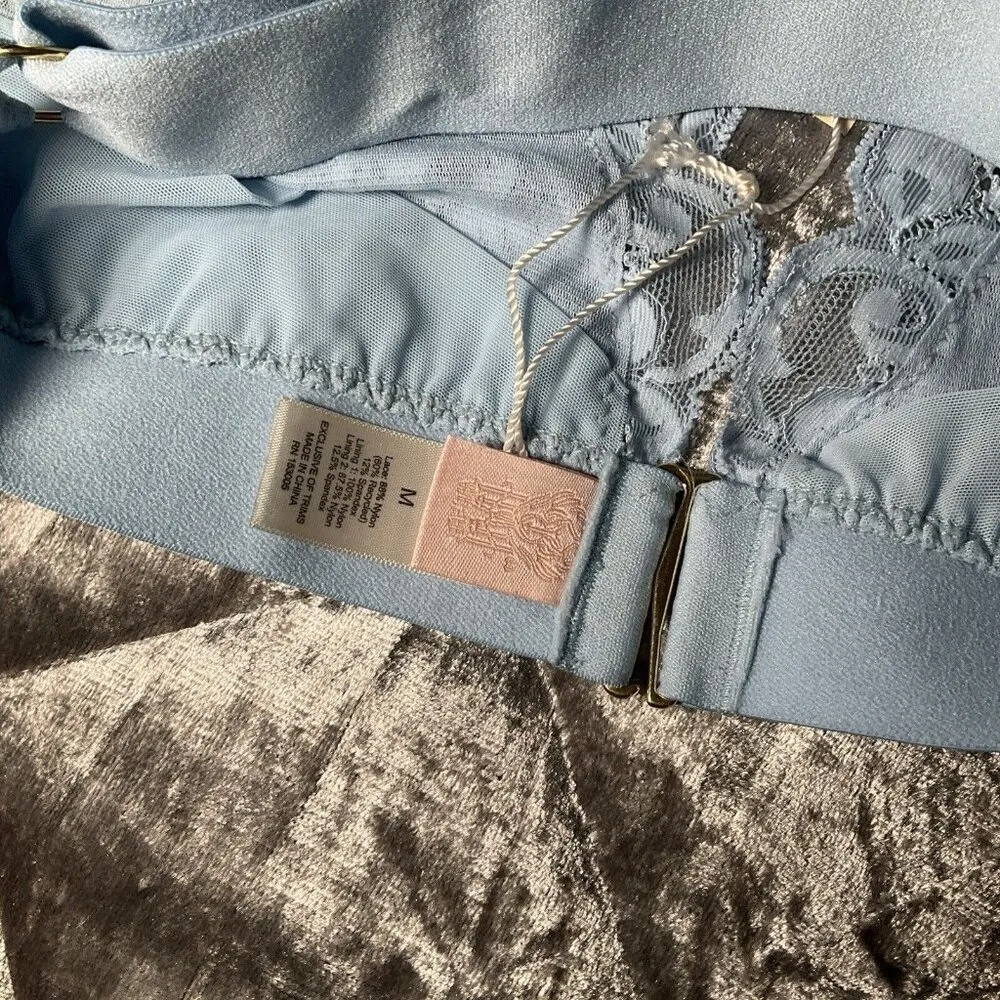 We Are HAH Free People Groupie Bralette French Blue Medium M Halter Adjustable - Image 5