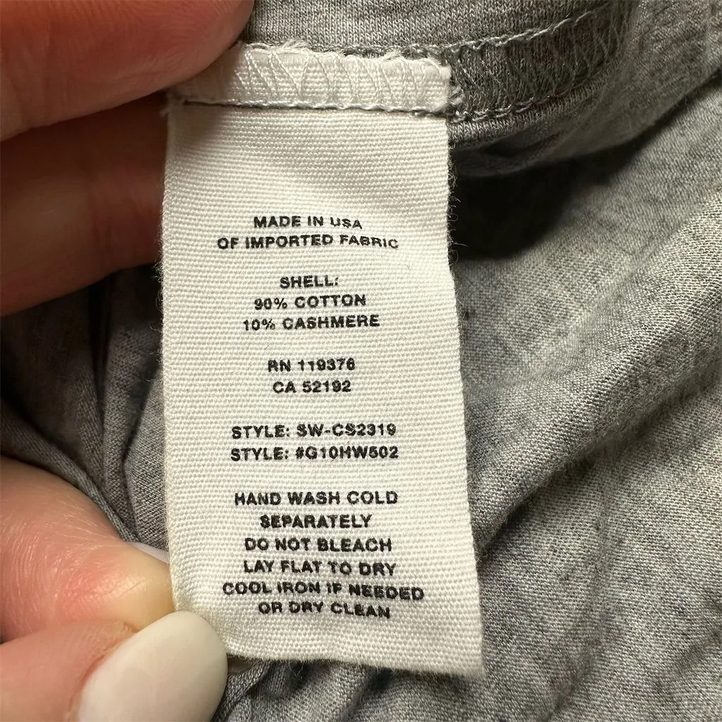 Helmut Lang Women's Women's Side Tie Tank Top Fog Melange Gray Size M - Image 9