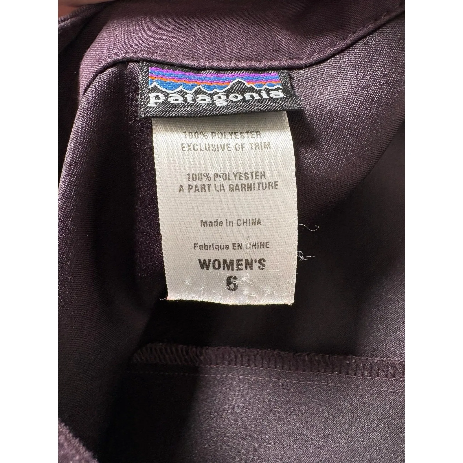 Patagonia Dark Purple Skirt A Line VTG  Size 6 - Image 2