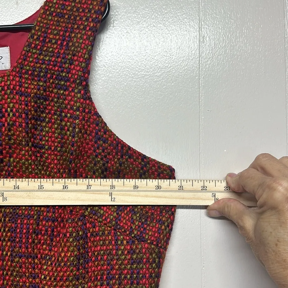 JLC Tweed Dress Sz14 Purple Size 14 - Image 7