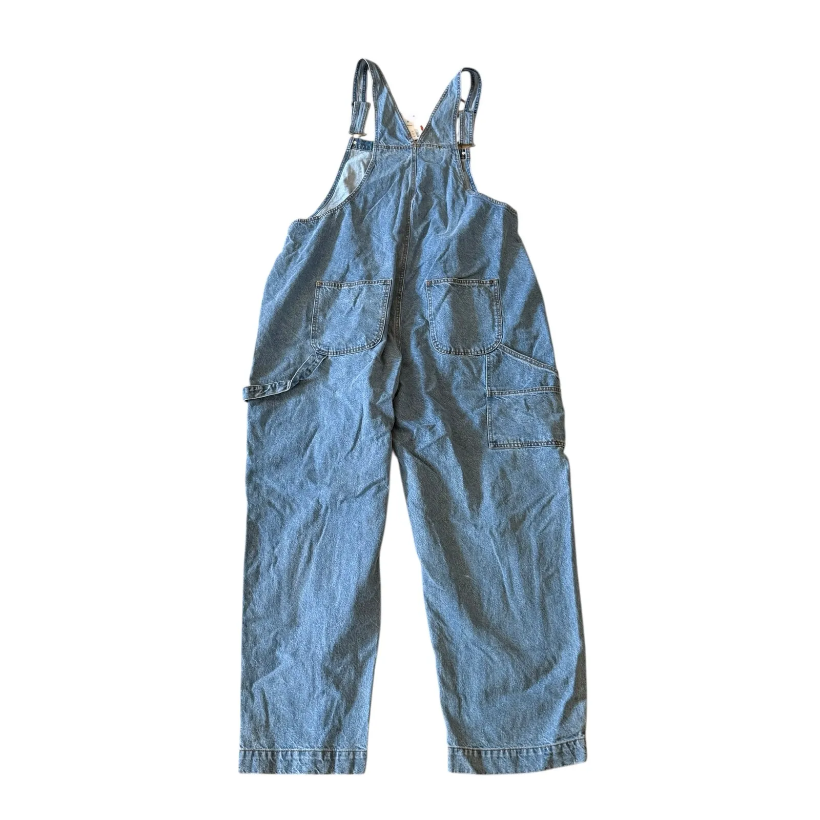 Cotton:On Curve Utility Denim Overall Long Wide Leg Rain Blue Size 20 NWTs - Image 5