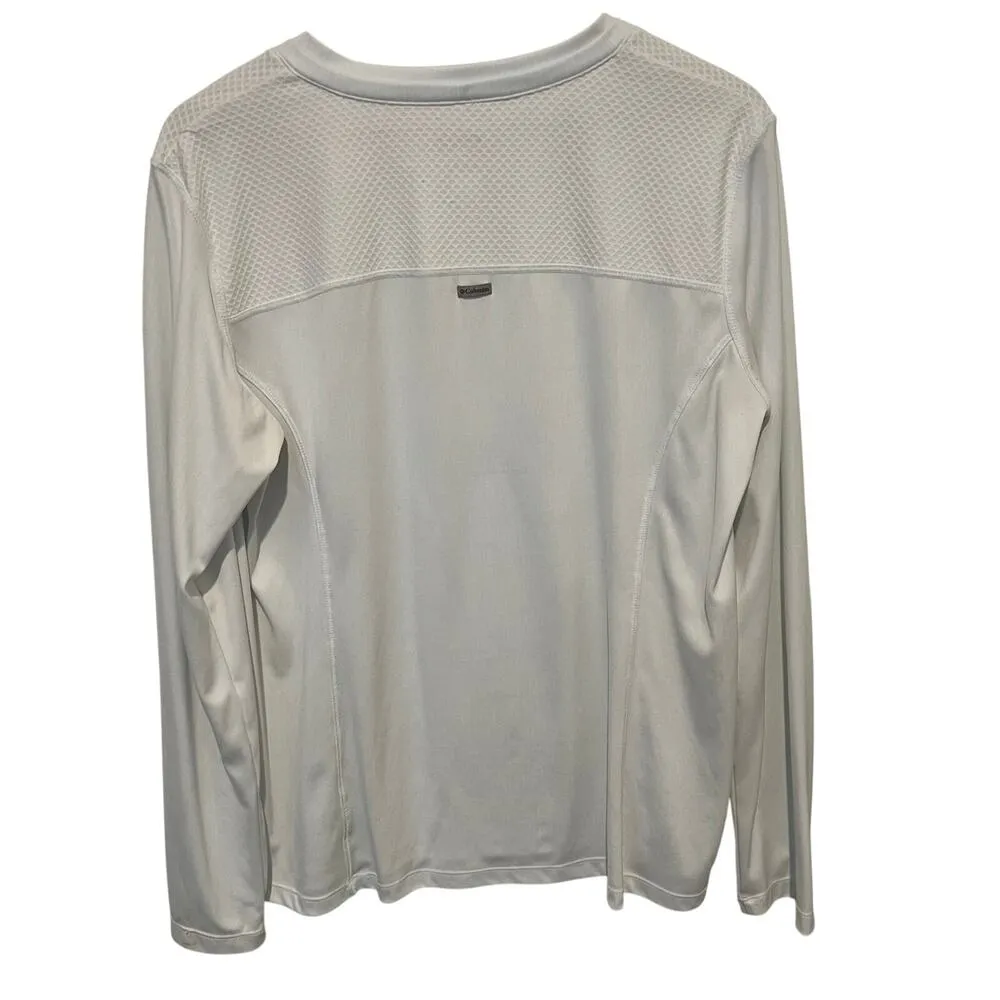Columbia Freezer Coil White Long Sleeve Athletic Comfortable Top Shirt Size XL - Image 2