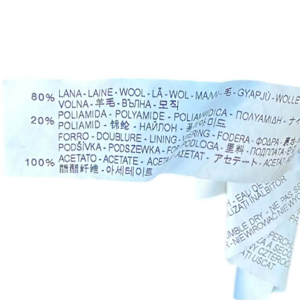 ZARA Basic 80% Wool Hooded Wrap Coat S Taupe Double-Breasted Belted - Image 7