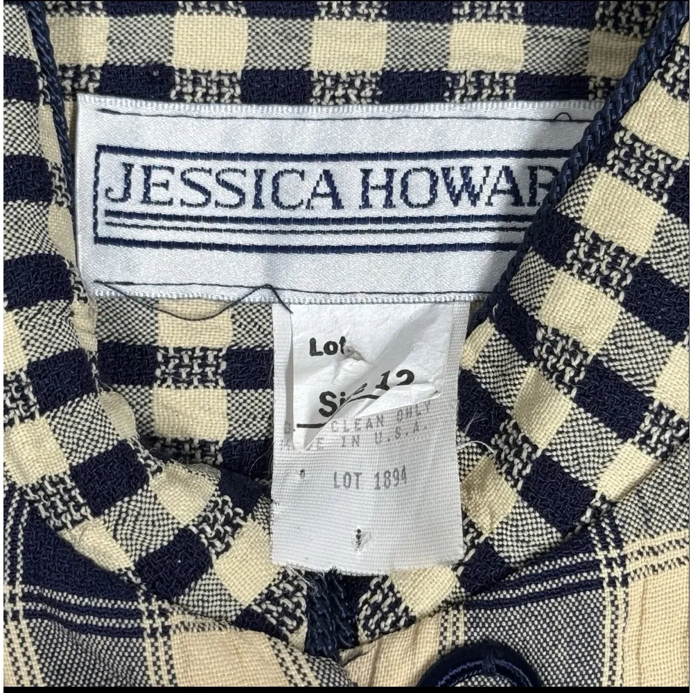 Jessica Howard Dress Black Cream Gingham Plaid Maxi Dress Boho Cottagecore 12 - Image 8