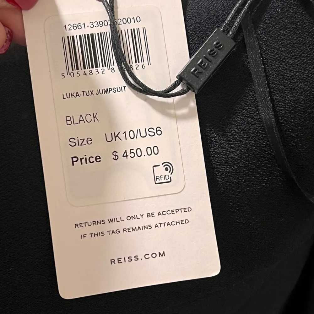 Reiss Luka Tux  Black Jumpsuit Retails $390 BNWTS - Image 10