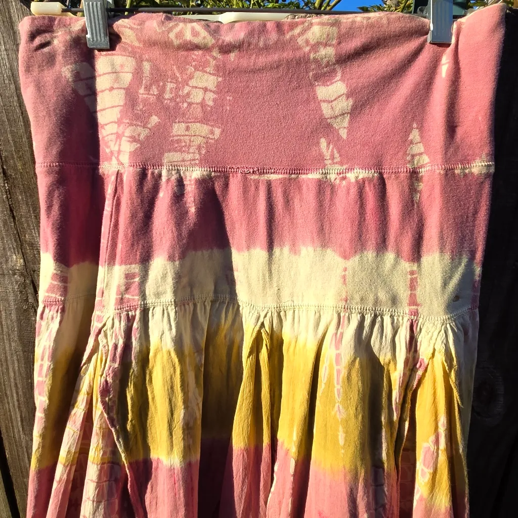 Solitaire Skirt Striped Long Cotton Pull On M - Image 4