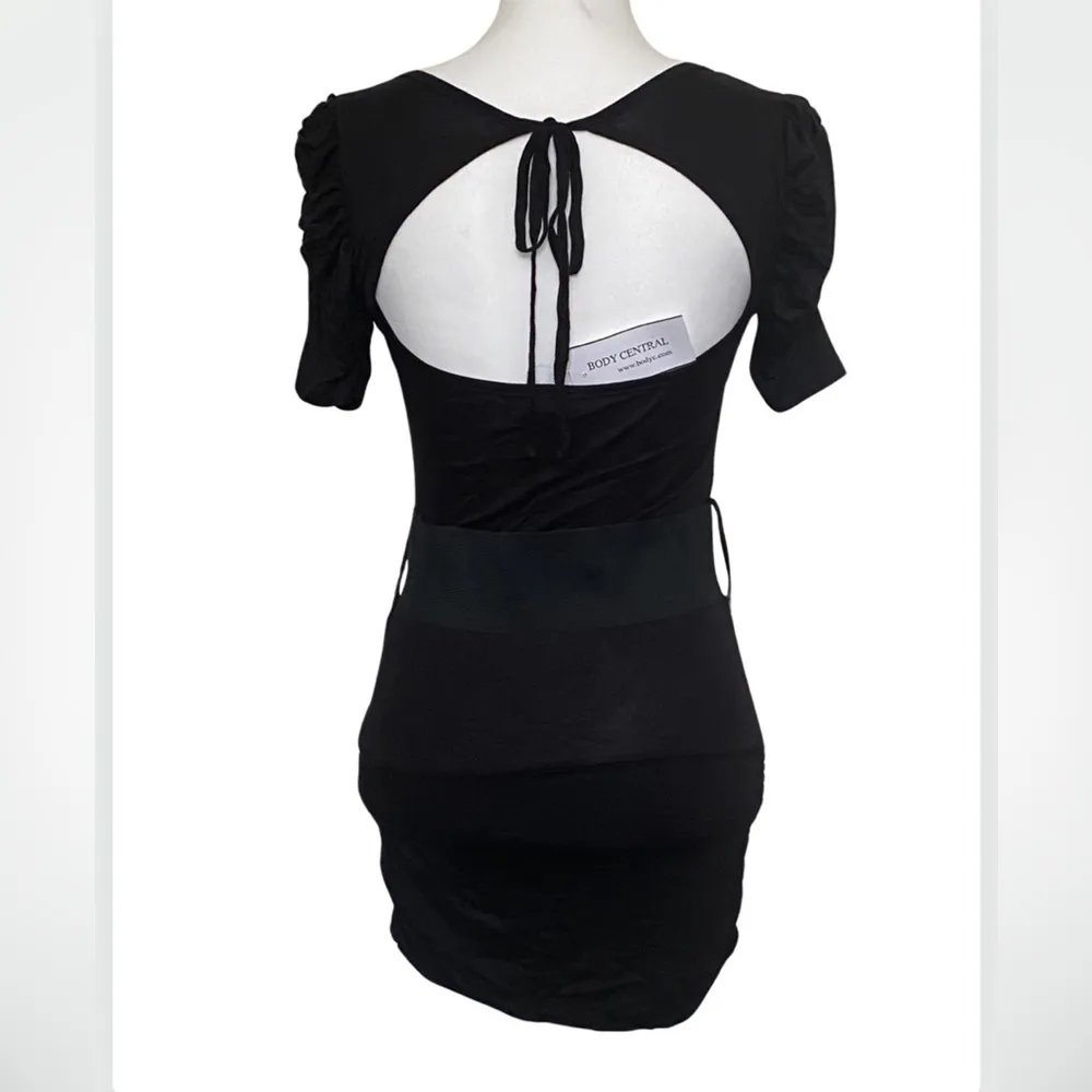 BODY CENTRAL Black Removable Studded Belt Mini Dress Small - Image 6