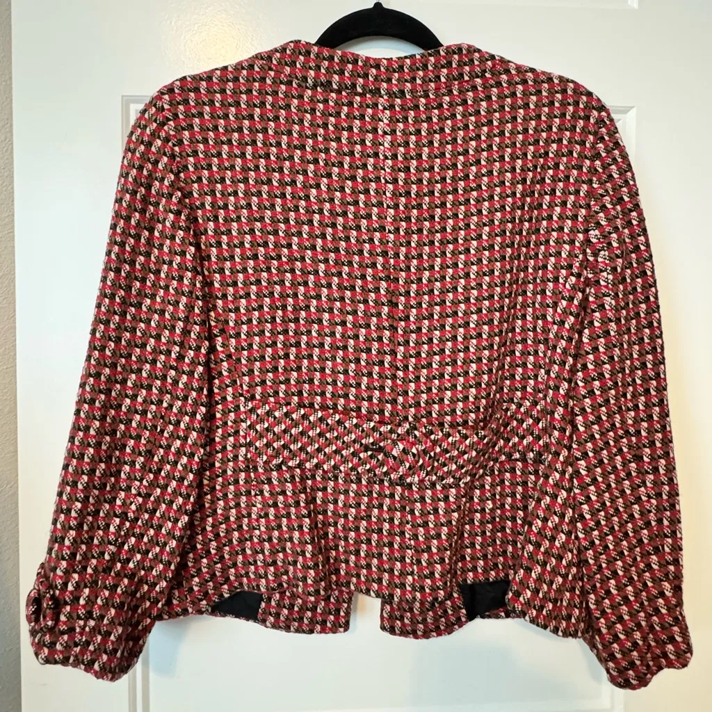 Ann Taylor LOFT Wool Plaid Jacket Size 10 - Image 2
