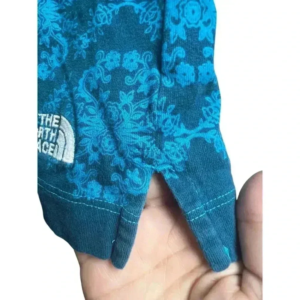 The North Face Women's Blue Ombre Abstract Print Hooded Blouse XL - Image 6