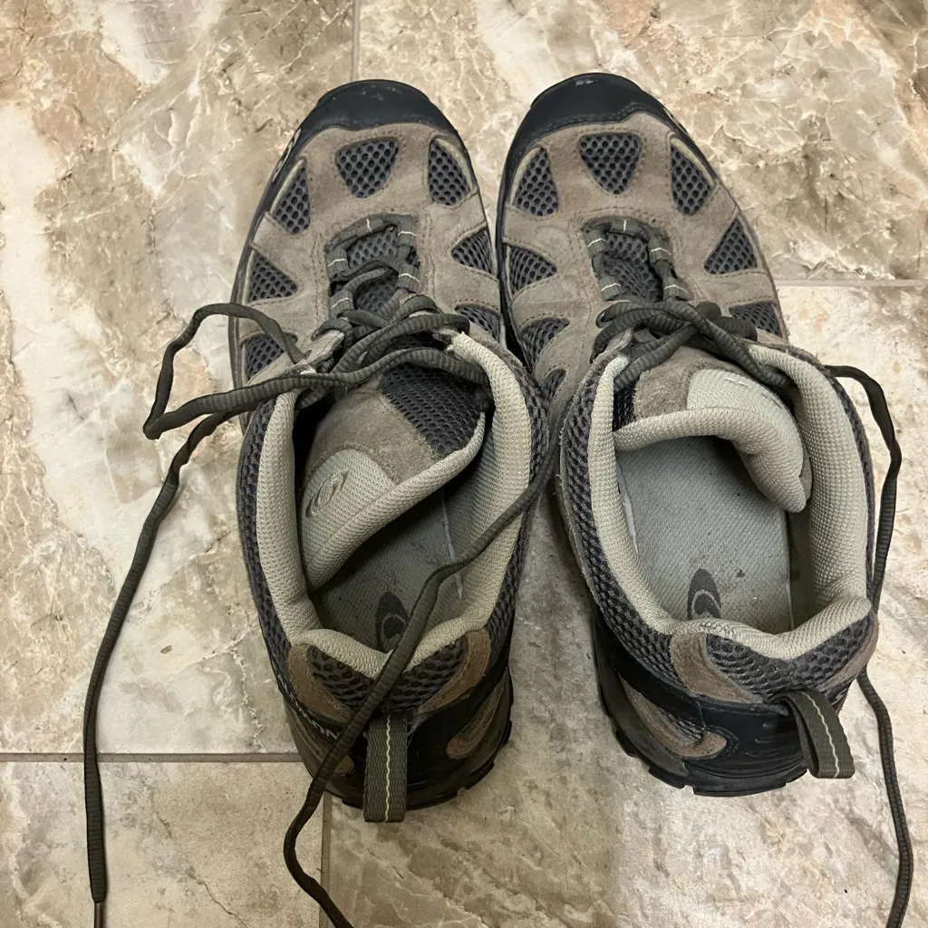 Shoes Salomon Women's Exit Aero Gray Black Hiking Shoe Contagrip 449168 Size 9.5 - Image 3