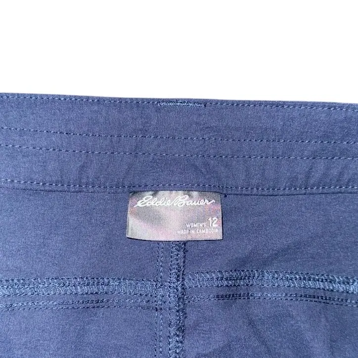Eddie Bauer Rainier Active Tech Capris Womens 12 Navy Waterproof Stretch Outdoor - Image 8