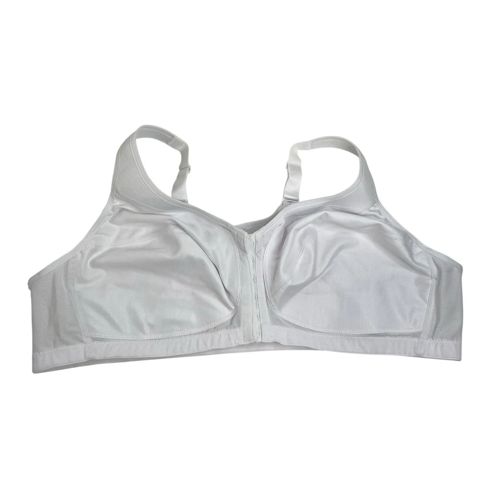 GLAMORISE 52B Bra Magic Lift Full Figure Support Front Closure Wireless White Size undefined - Image 2