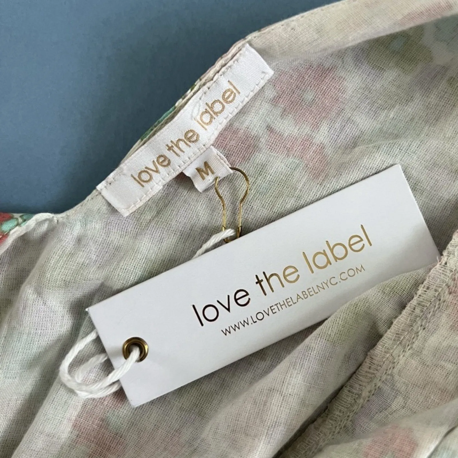 NWT Anthropologie Love The Label Ines Ivory Floral Tiered Ruffle Mini Dress - Image 8