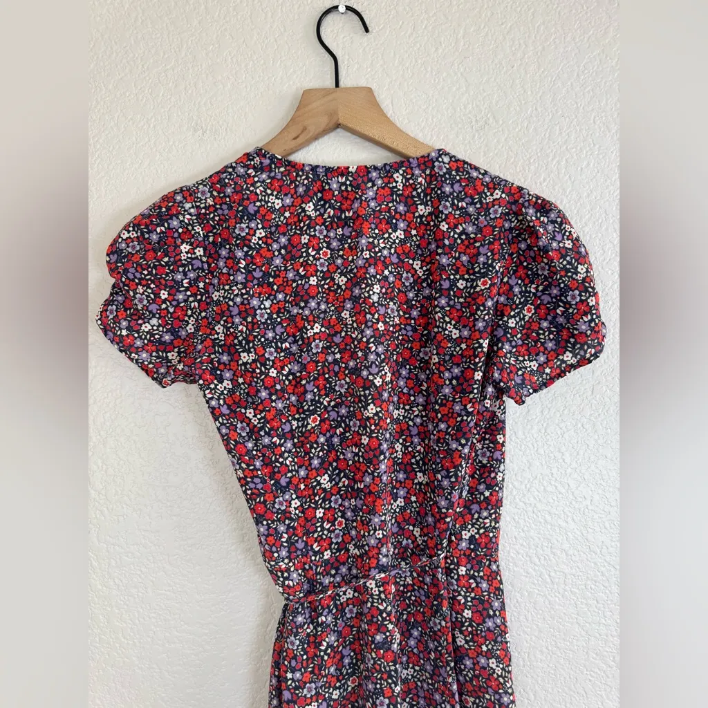 Réalisation Par Teale Wrap Silk Midi Dress Wildflower Print size XS $260 - Image 12
