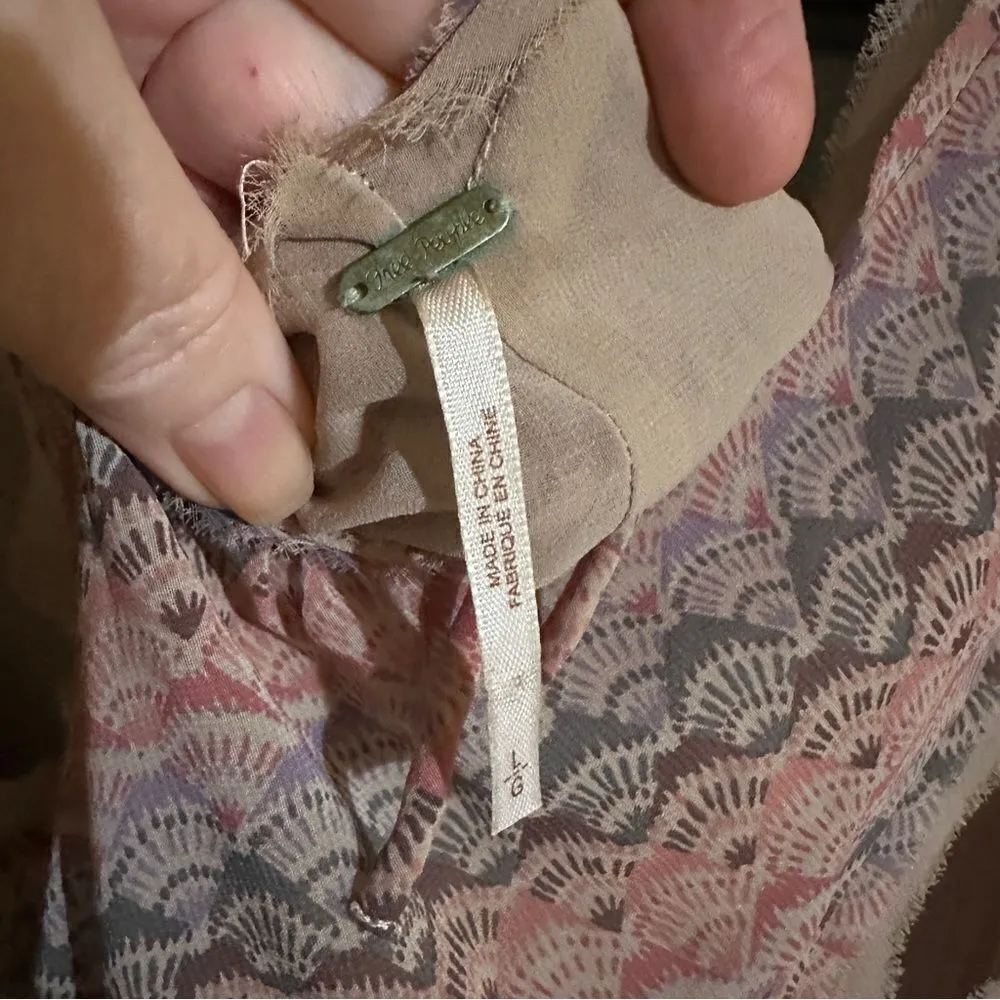 Free People Boho Trapeze Lace Top Size Large - Image 9