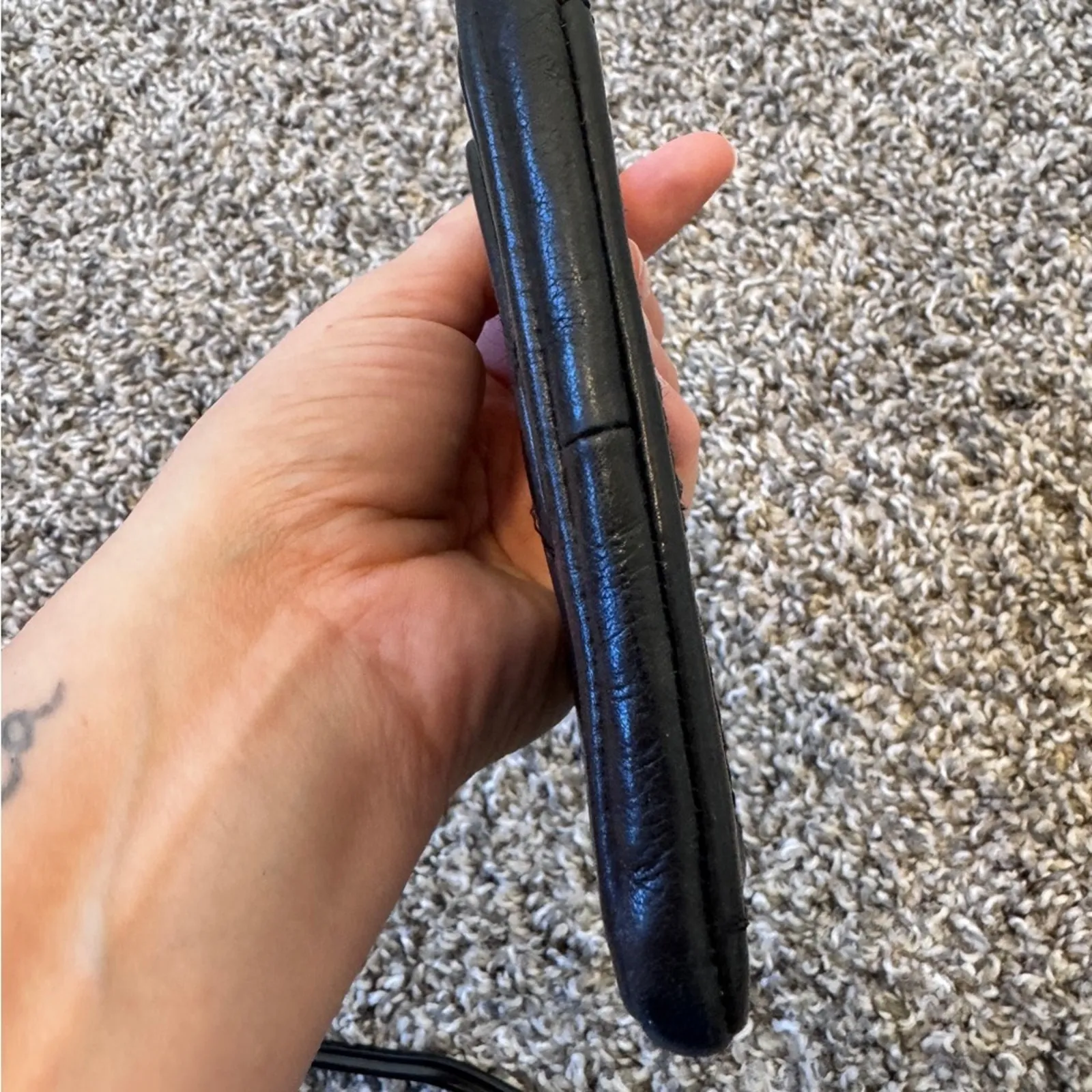 Fossil Black Leather Mini Zip Up Wallet Womens Classic - Image 4