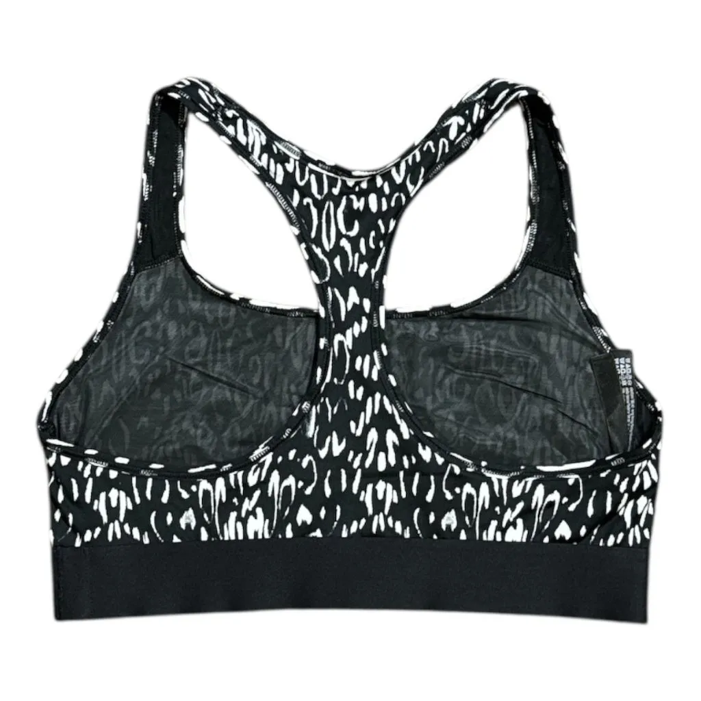 NEW Victoria Sport Black & White Leopard Print Racerback Comford Sports Bra L - Image 3