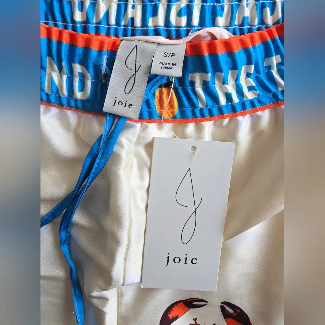 joie Vibrant Tropical‎ Print Beach Pants Size S/P Red - Image 11