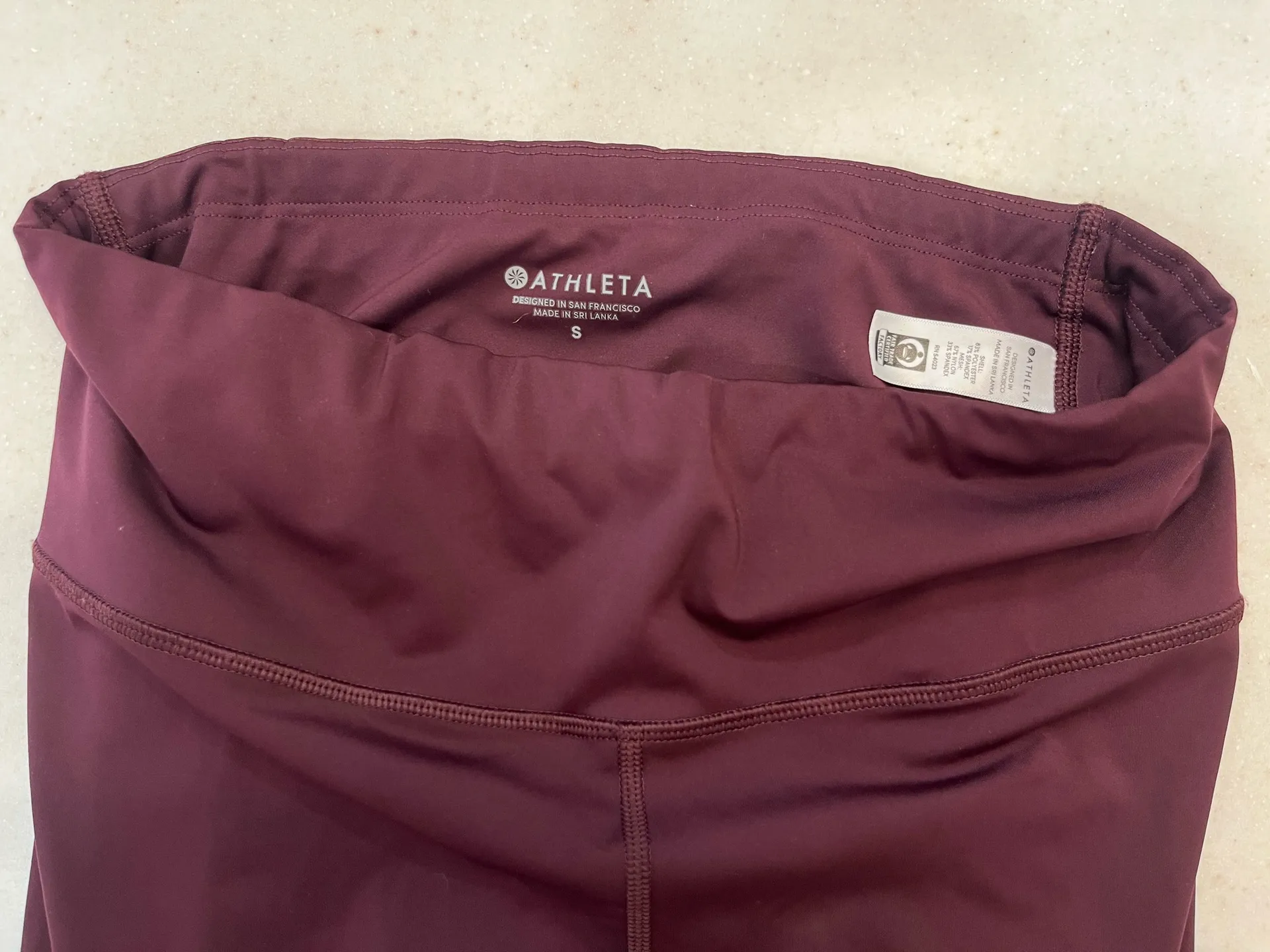 Athleta Maroon Leggings (S) - Image 2