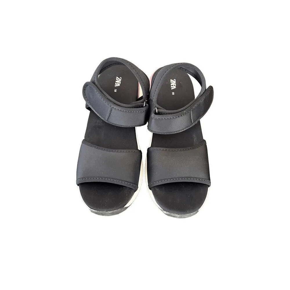 ZARA Platform Wedge Sandals size 8 - Image 6