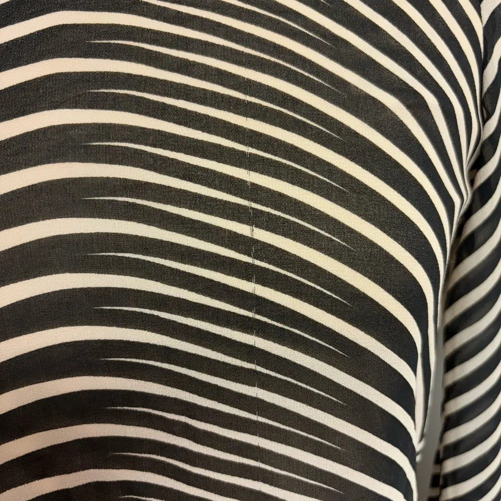 Ya Los Angeles Zebra Print Long Sleeve with nude slip Open Back Silk Dress - Image 14