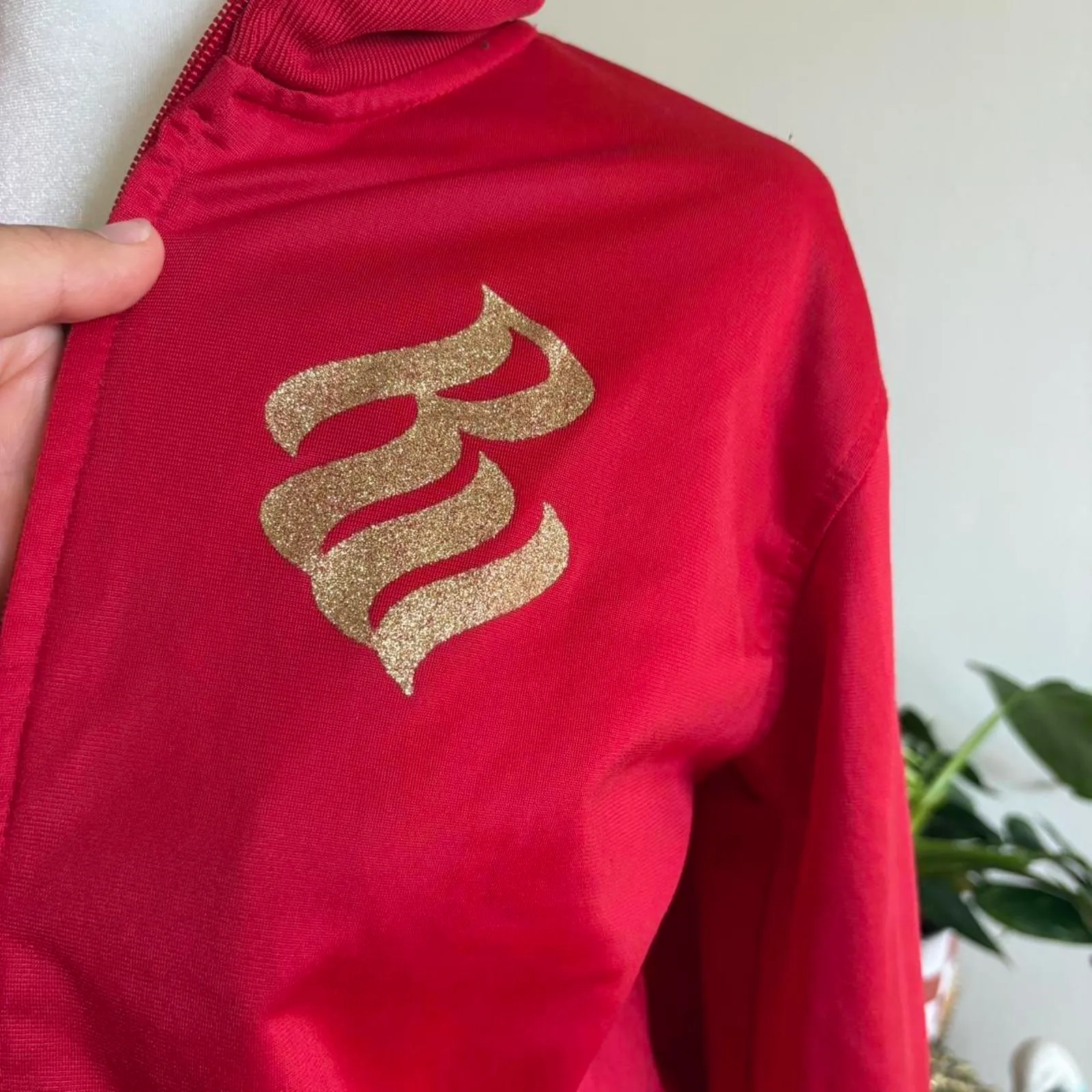 Vintage Y2K Rocawear Womens Size XL Red Jacket Zip Up Retro‎ Glam Sparkle - Image 2