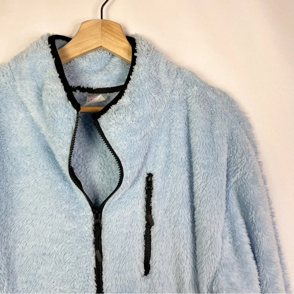 No Boundaries Light Blue Plush Quarter Zip Pullover Sweatshirt XL - Image 4