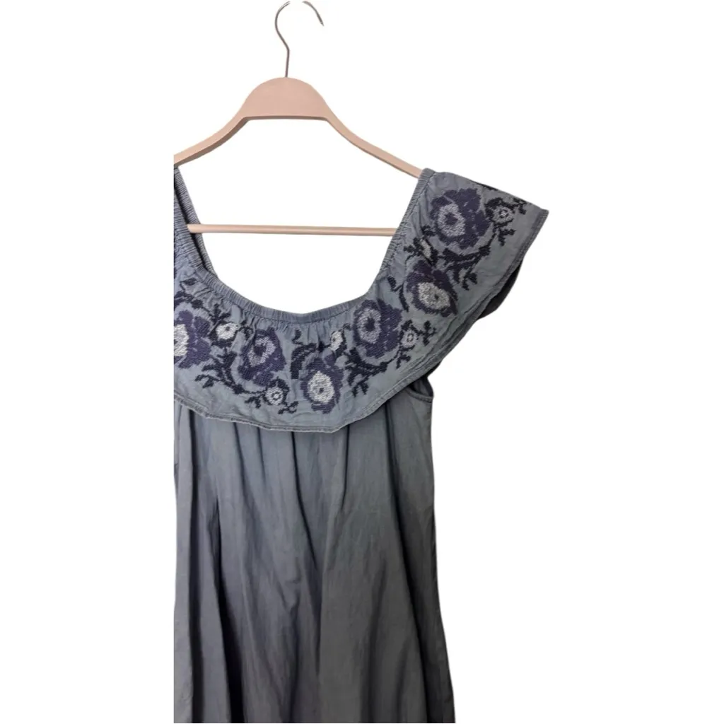 Arizona Jean Company  Cold Shoulder Embroidery Design Glowy Dress Sz M - Image 6