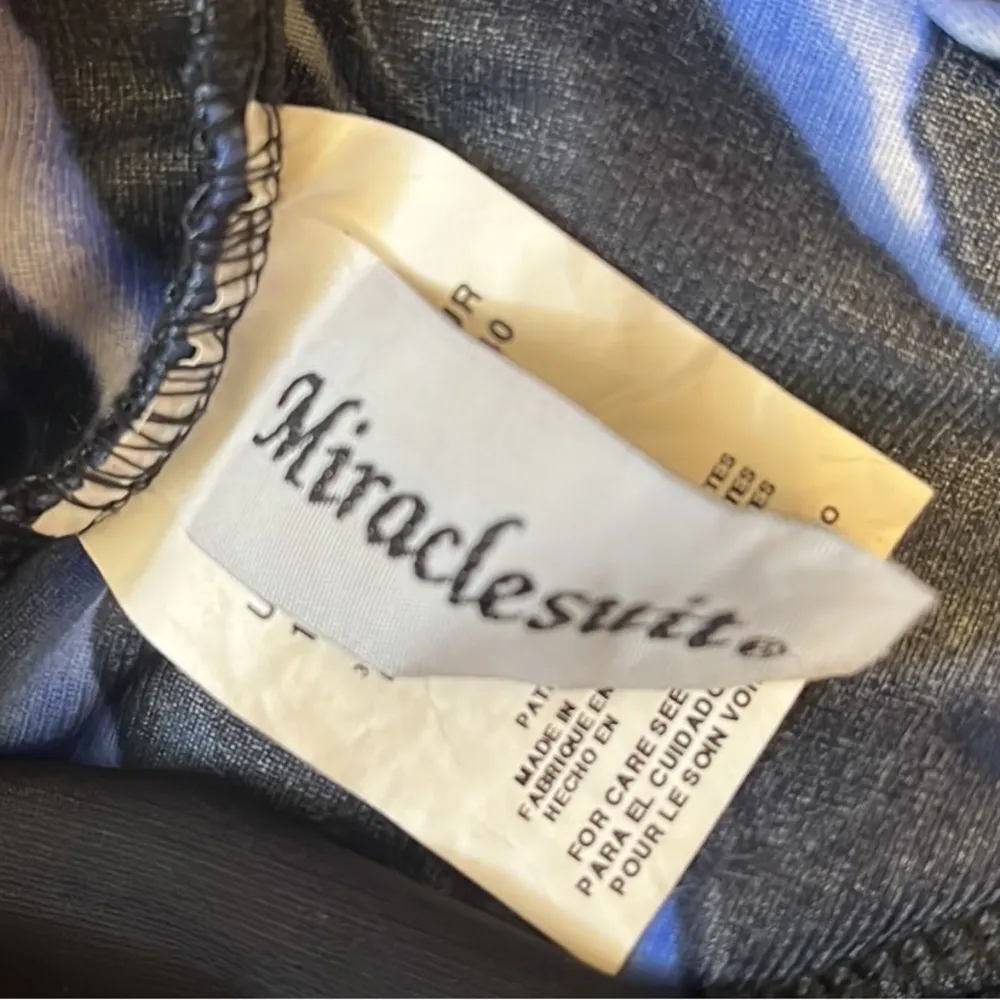 Miraclesuit Swimsuit One Piece Blue Black Swirl 10 - Image 5