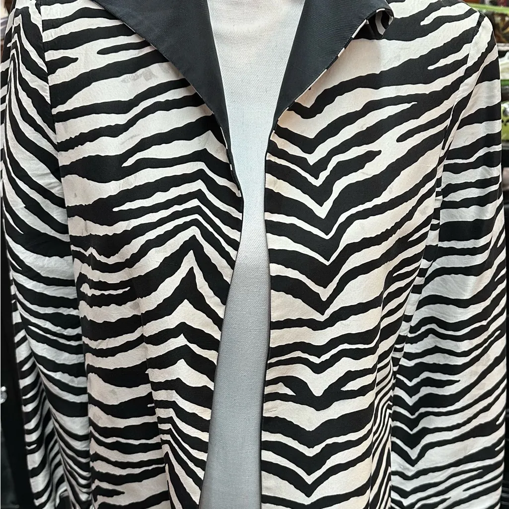 Small zebra print blazer reversible Black - Image 2