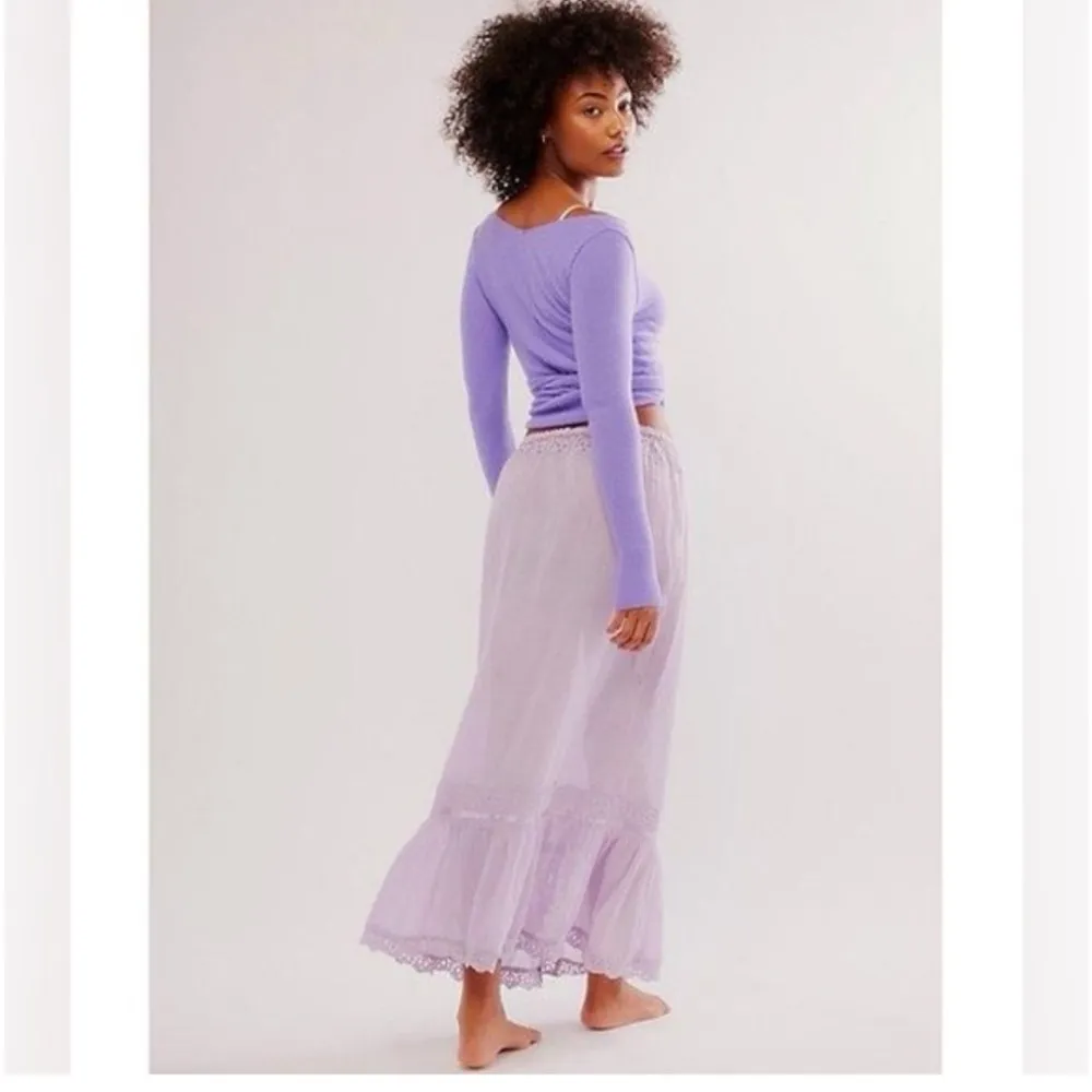 NWOT Free People skirt Morning Call Half Slip in Thistle size Medium - Image 2