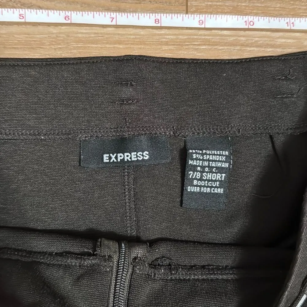 Express vintage black dress pants women’s size 7/8 bootcut with clasp belt - Image 4