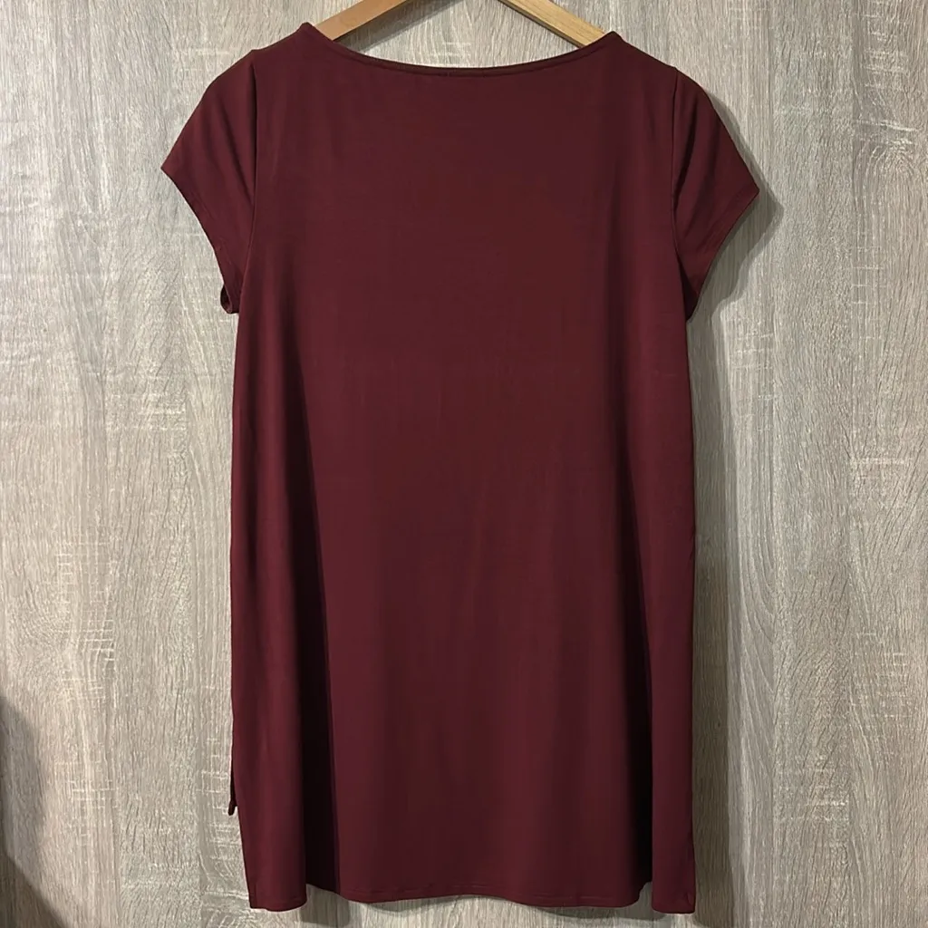 Eileen Fisher Top Size Medium Wine - Image 2