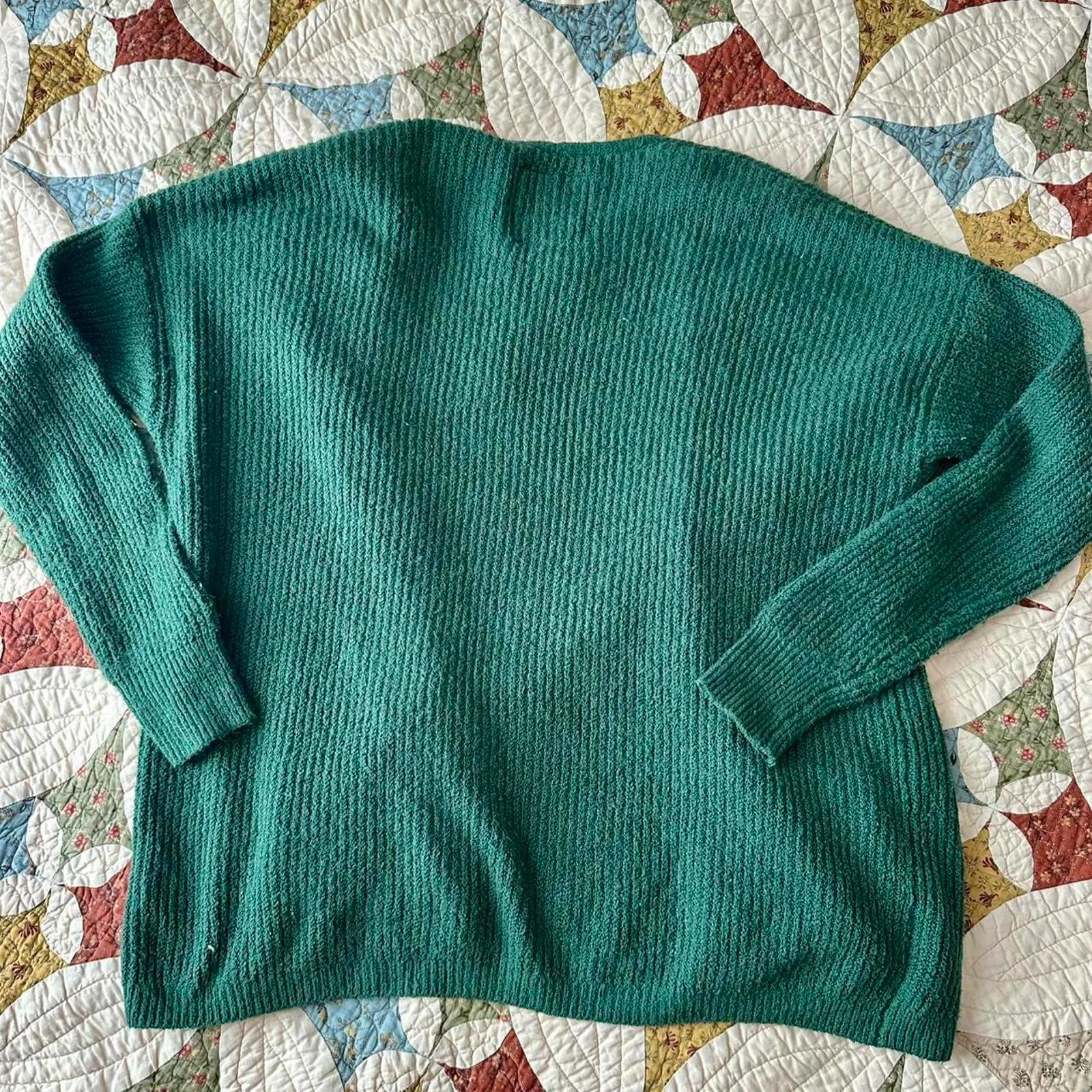 Emerald green Hollister Co. chunky knit cozy cardigan - Image 5