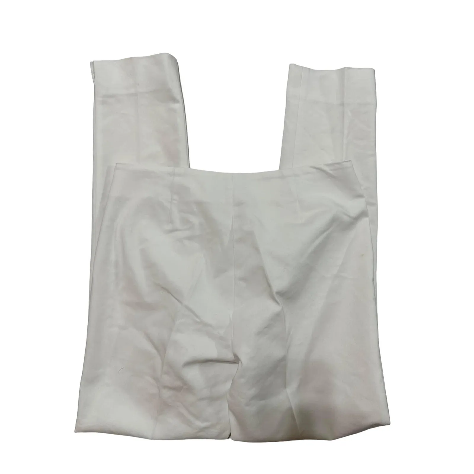 Peace of Cloth Women's Panticular‎ White Cropped Pants Front Zip Sz 4 - Image 6