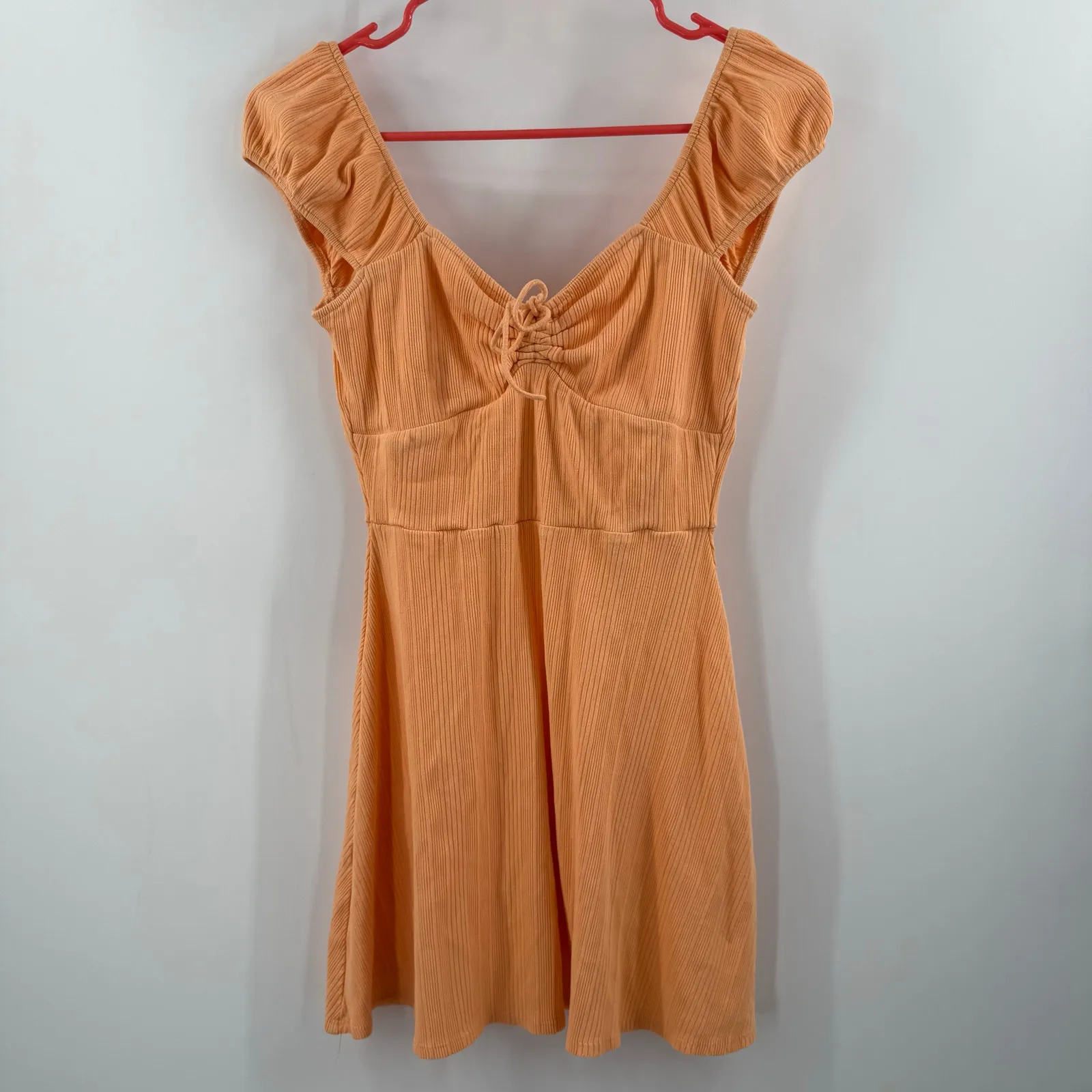 L*Space Sirena Dress Size Small Mini Ribbed Cantaloupe Beach Resort Vacation - Image 16