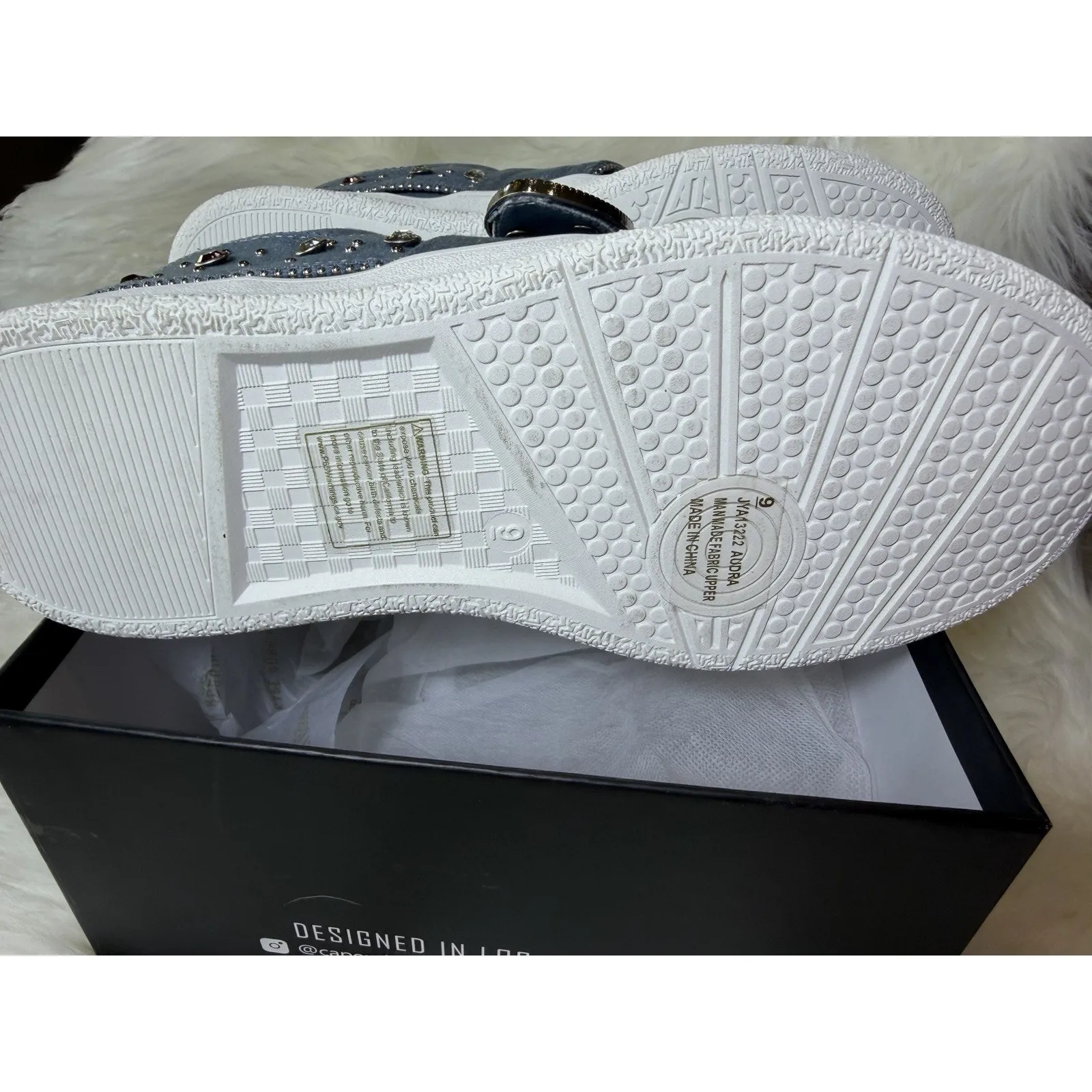 Cape Robin Audra Sneaker Size 9 Decorative Buckle Denim Boho Western Sneakers - Image 8