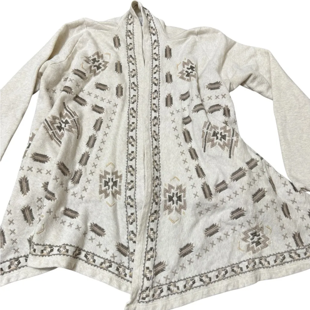 Lucky Brand Cream Patterned Women's Cardigan - Image 4