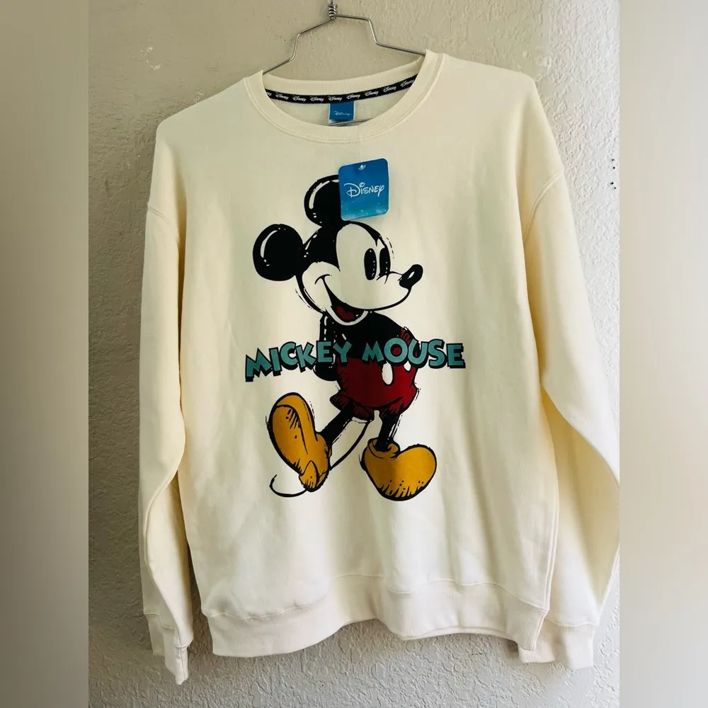 Mickey Mouse Colored Pencil Sketch Fleece Sweater White size med - Image 6