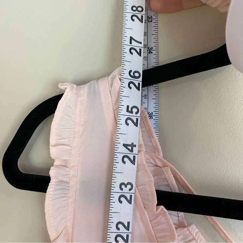 Lauren Conrad Pink Ruffle Trim Sleeveless Top Size L Girlcore Romantic Softgirl - Image 6